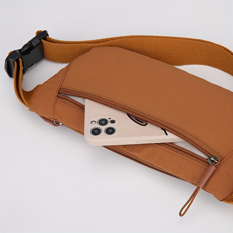 Unisex Canvas Multi Zipper Fanny Pack Adjustable Waist Belt Bag Outdoor Sports Casual Travel Crossbody Hip Sling Pouch_voghion.com