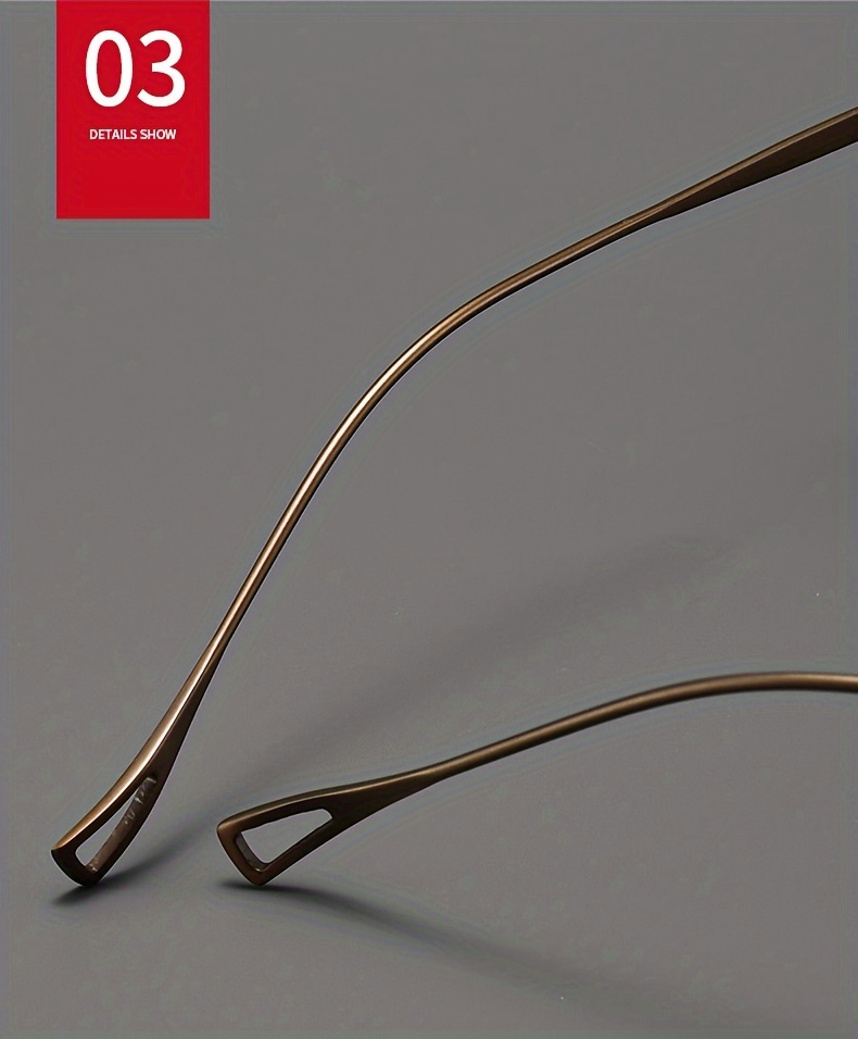 Γυαλιά Vintage Oval Titanium Frame - Ελαφρύ, γυαλιά πλήρους χείλους για άνδρες και γυναίκες, πλάτος 136 mm, φακός 49 mm, μύτη 20 mm_voghion.com