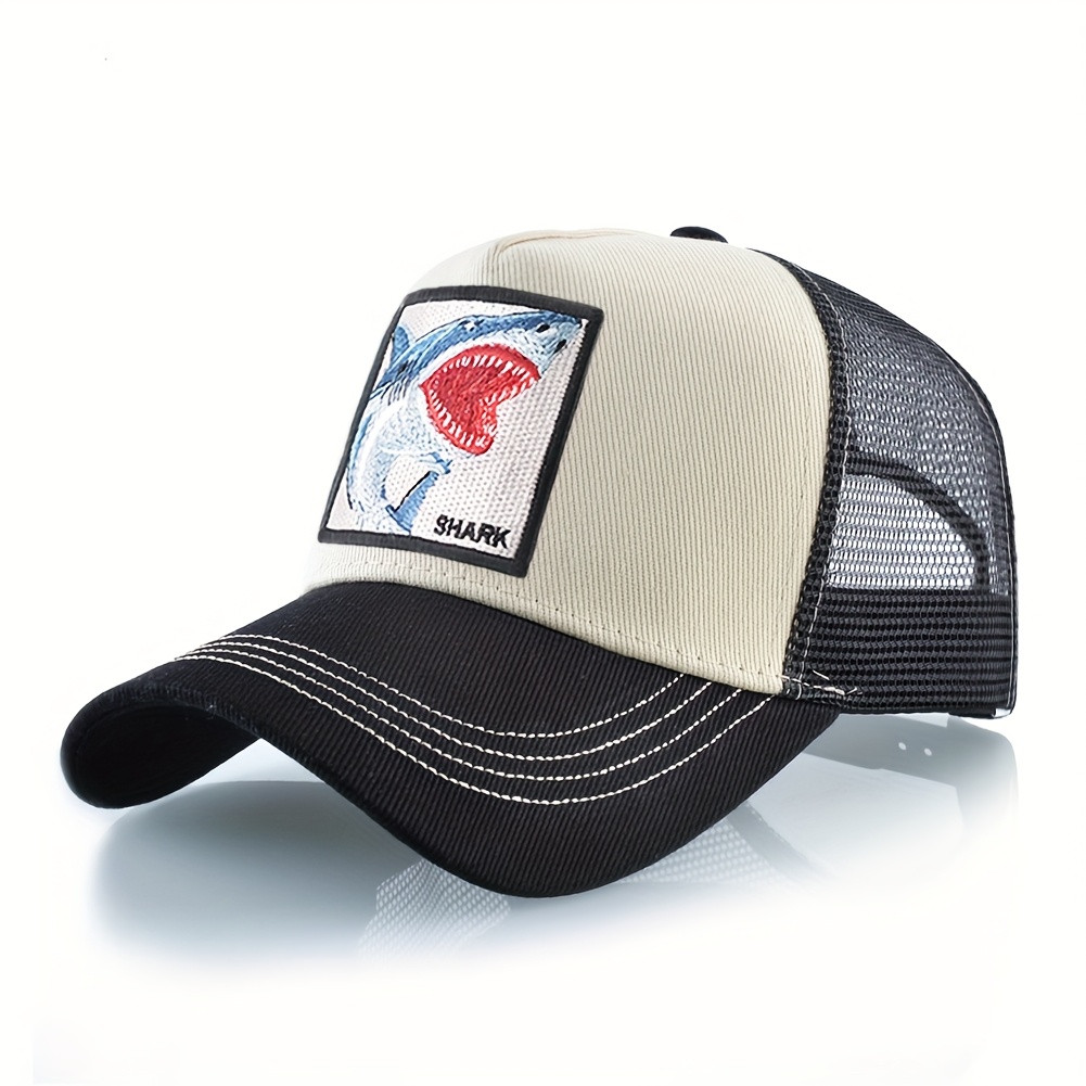Shark Embroidered Unisex Trucker Baseball Cap product details