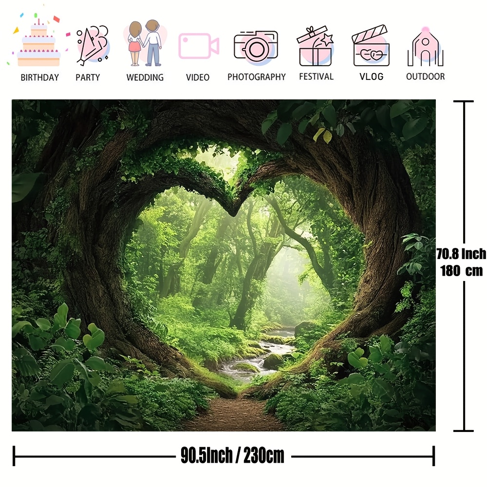 1pc, Enchanting Misty Forest Tree Tapestry, Vibrant Polyester Wall Hanging, Perfect For Living Room, Bedroom, And Dorm Room Decor_voghion.com