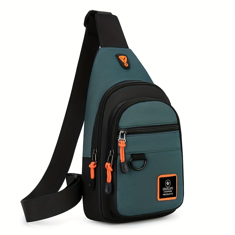 Modische Brusttasche, leichte Umhängetasche aus Nylonstoff, trendige, lässige Hüfttasche, geeignet für Ausflüge und_voghion.com