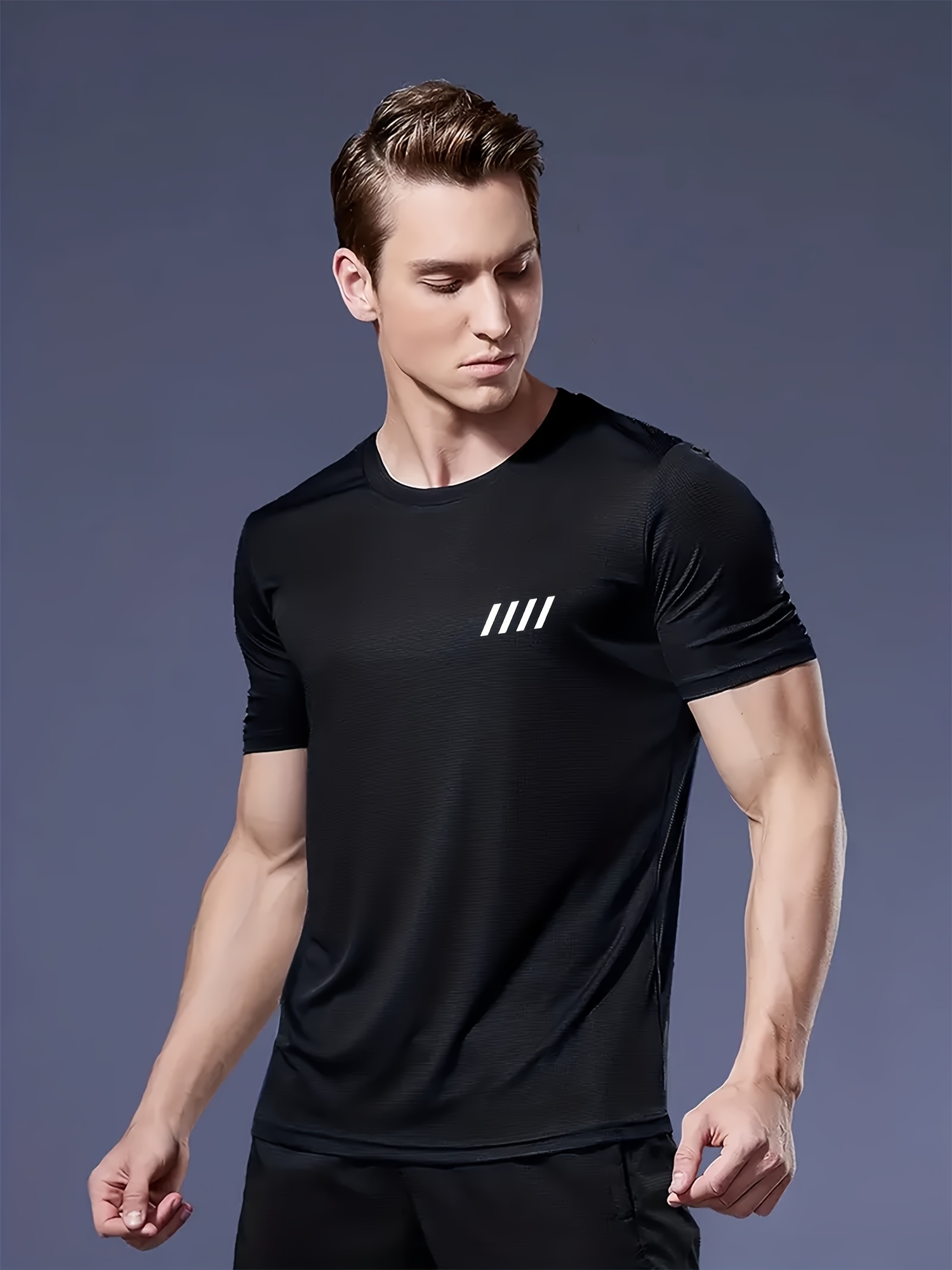 Plus Size Men's 100% Cotton T-Shirt Soft Comfortable Summer Short Sleeve_voghion.com