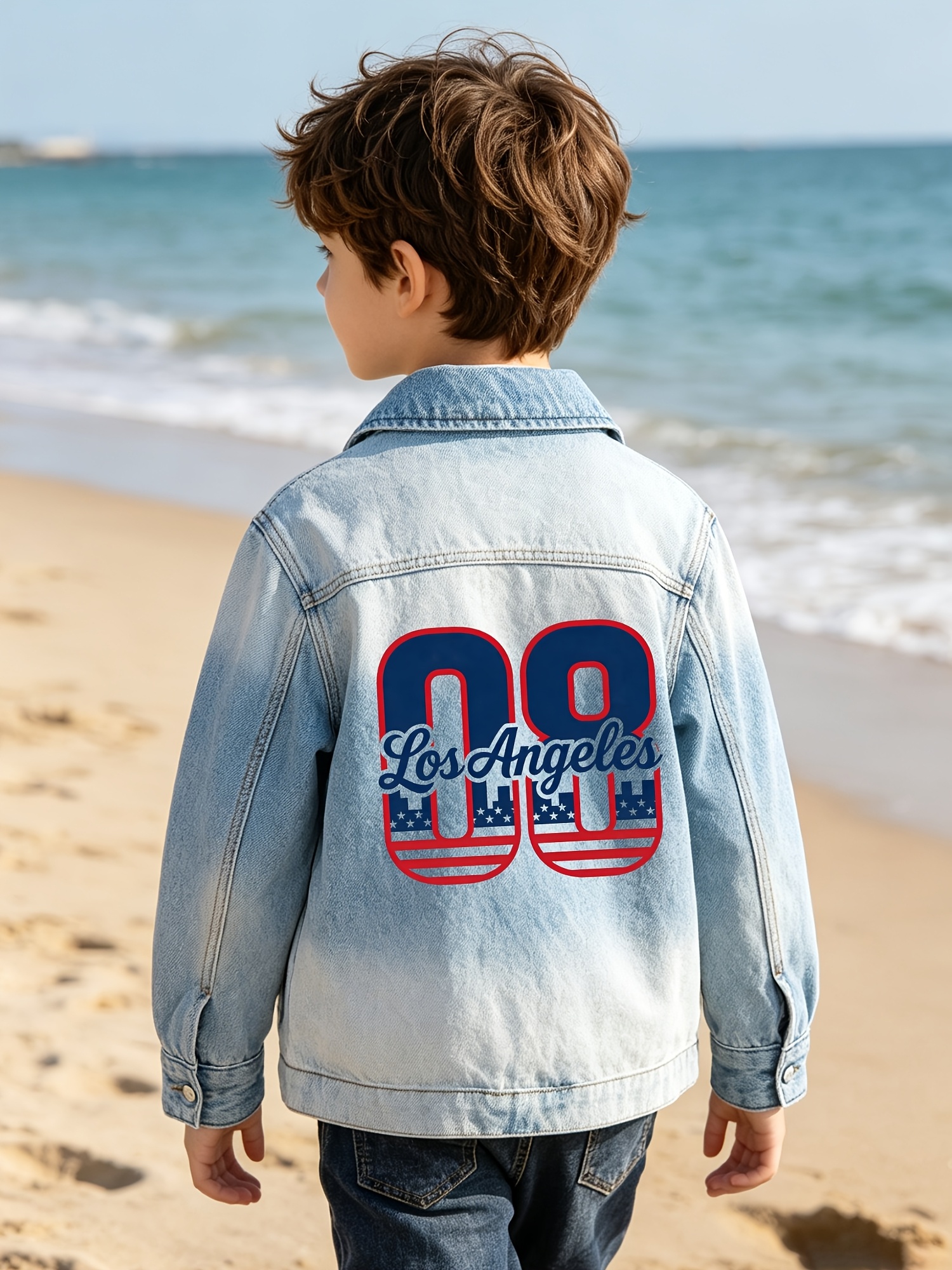 Double Zero Los Angeles Denimjacke Mit Print Für Jungen_voghion.com