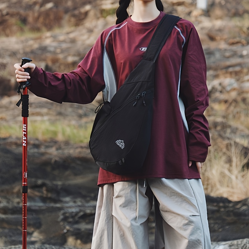Wasserdichte Oxford-Umhängetasche mit Flaschenhalter, Unisex, großes Fassungsvermögen, verstellbarer Gurt, Outdoor-Rucksack zum Wandern, Radfahren, Laufen_voghion.com