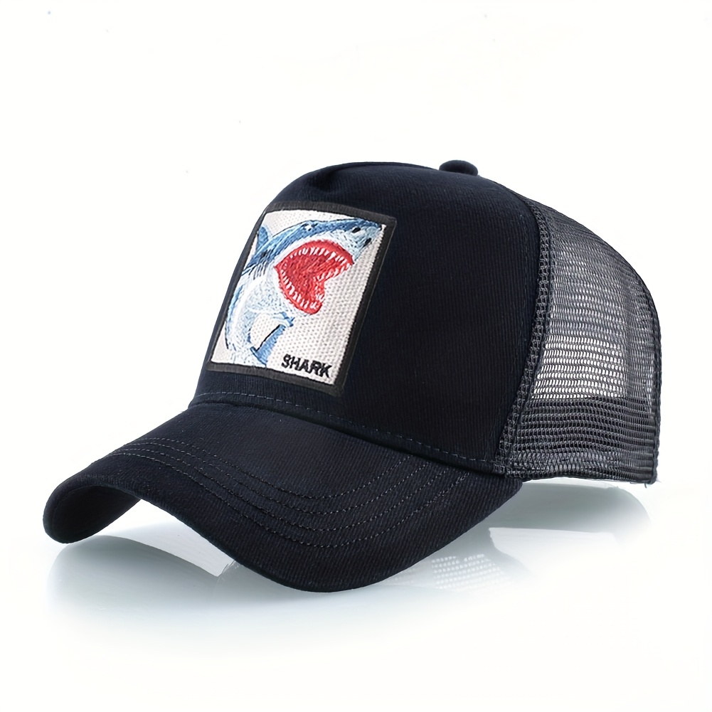 Shark Embroidered Unisex Trucker Baseball Cap product details