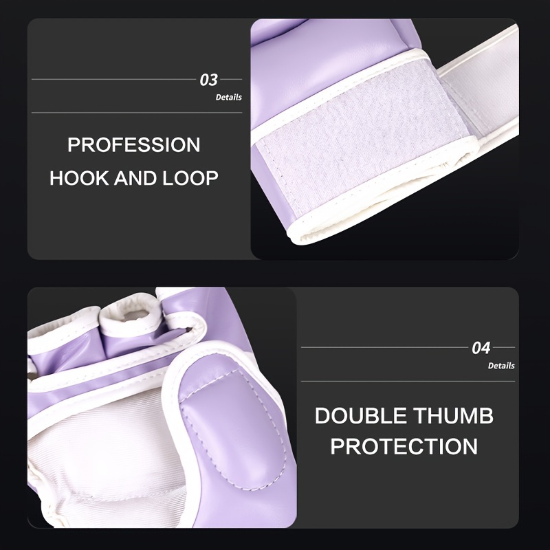 Boxing Gloves Scattered Finger Gloves Adult Men's And Women's Half Finger Training Professional Boxing Gloves_voghion.com