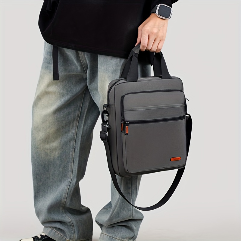 Waterdichte Oxford-aktetas voor heren, 2-in-1 handtas en crossbodytas, laptoptas met meerdere compartimenten, schoudertas voor kantoor en dagelijks gebruik._voghion.com