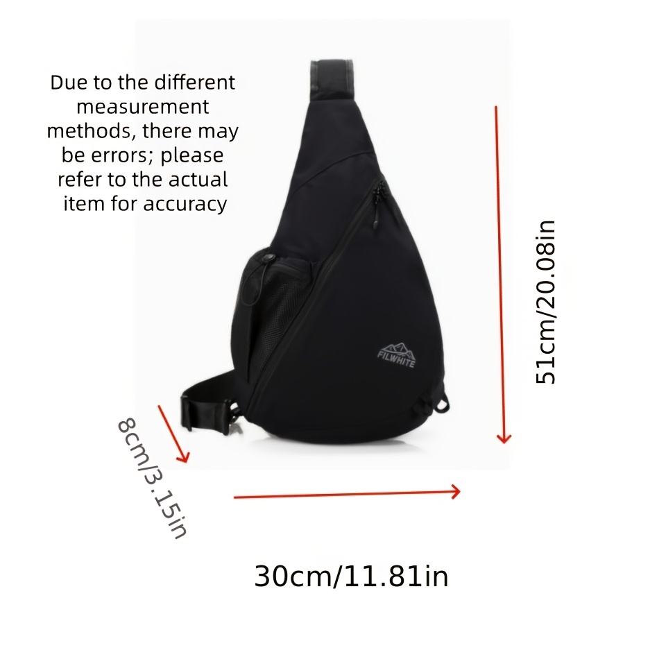 Wasserdichte Oxford-Umhängetasche mit Flaschenhalter, Unisex, großes Fassungsvermögen, verstellbarer Gurt, Outdoor-Rucksack zum Wandern, Radfahren, Laufen_voghion.com