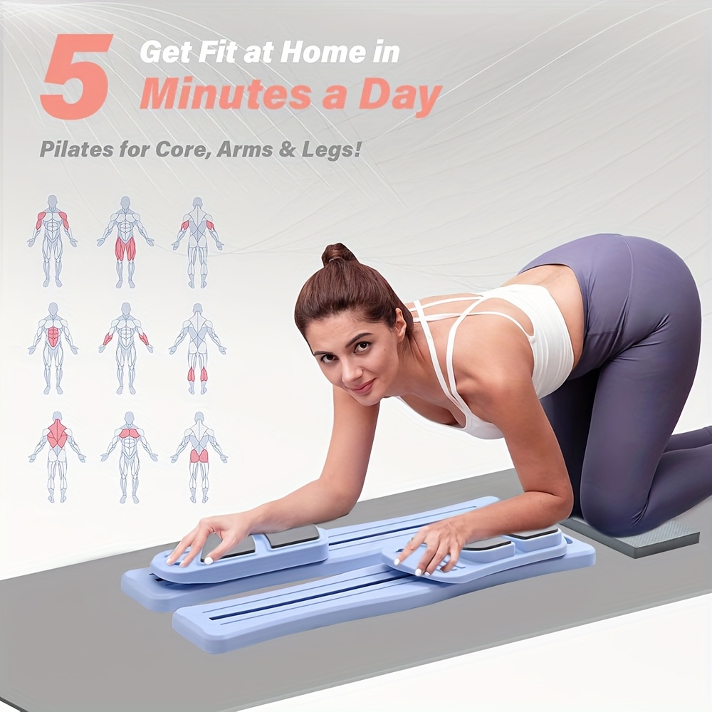 1 Multi-functional Left And Right Skis, Push And Pull To Move Abs, Legs And Arms Back And Forth. Home Fitness Equipment, Removable Combination_voghion.com