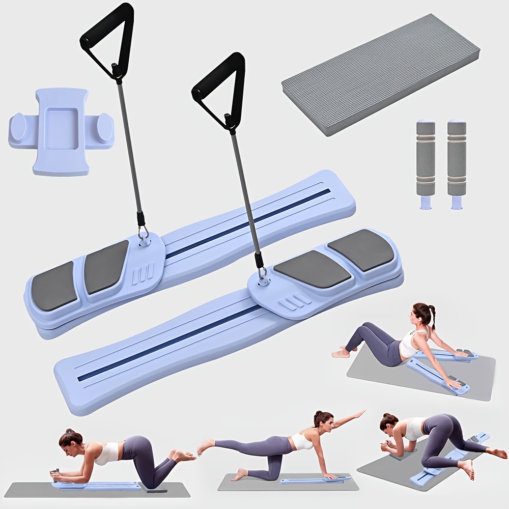 1 Multi-functional Left And Right Skis, Push And Pull To Move Abs, Legs And Arms Back And Forth. Home Fitness Equipment, Removable Combination_voghion.com