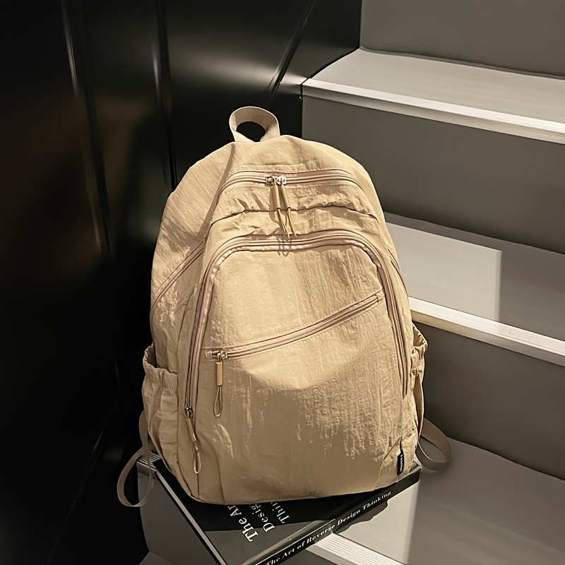 Leichter Damenrucksack aus knitterfreiem Nylon mit großem Fassungsvermögen und mehreren Fächern – ideal als Laptop-Rucksack, Tagesrucksack, Freizeitrucksack, Reiserucksack, Schulrucksack oder Schultertasche._voghion.com