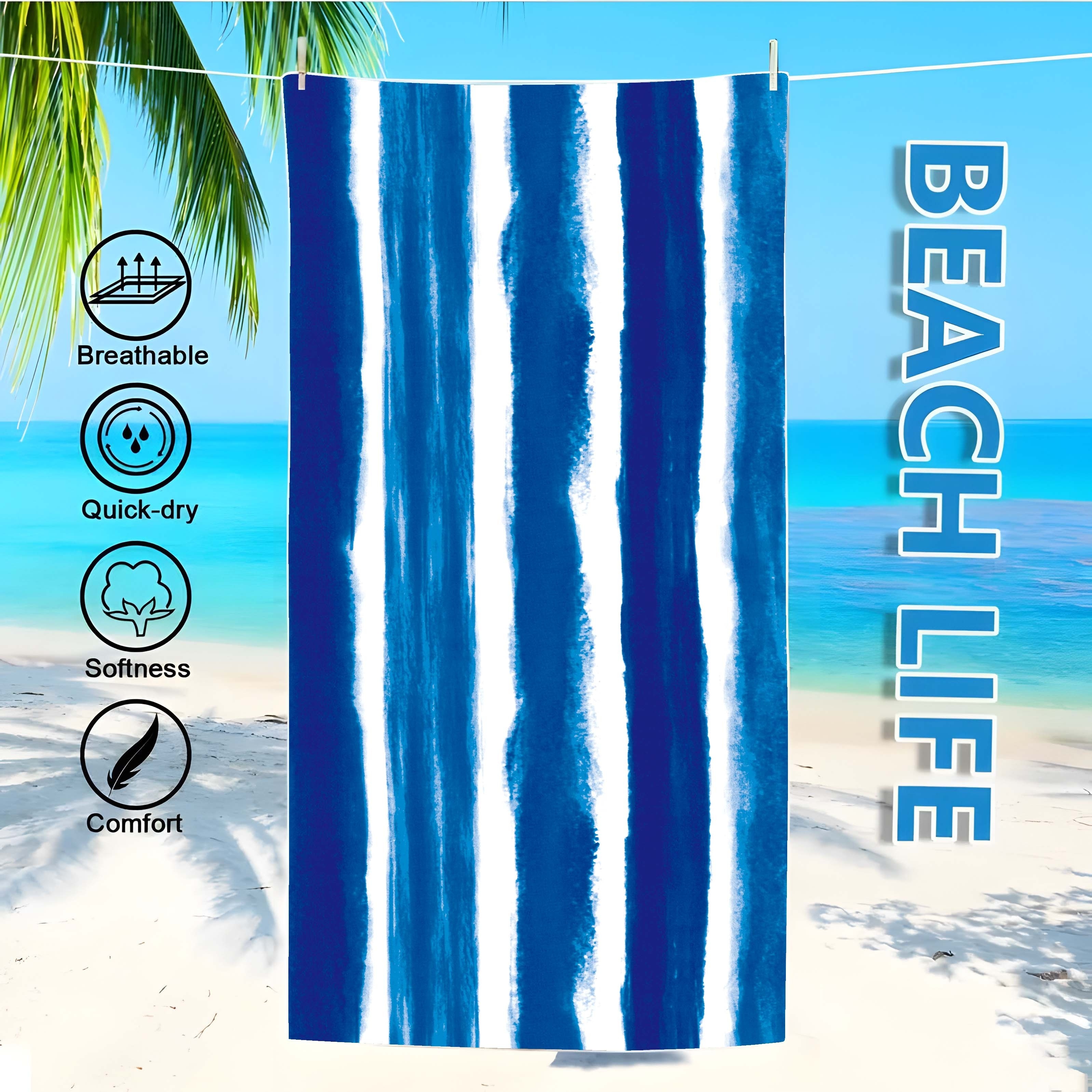 Lot de 14 motifs en microfibre éponge surdimensionnée pour la piscine, la plage, le camping, les voyages, la natation et le yoga. Idéal pour le corps et les femmes._voghion.com
