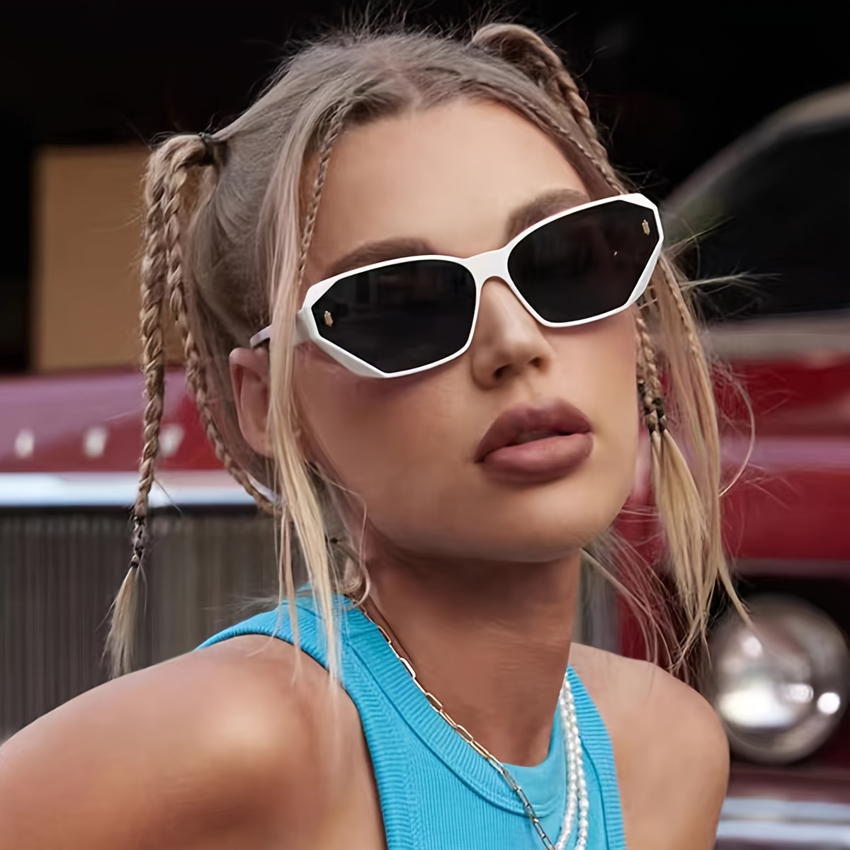 Przezroczysta ramka moda kobiety mężczyźni antyodblaskowe okulary przeciwsłoneczne do jazdy plaża podróż_voghion.com