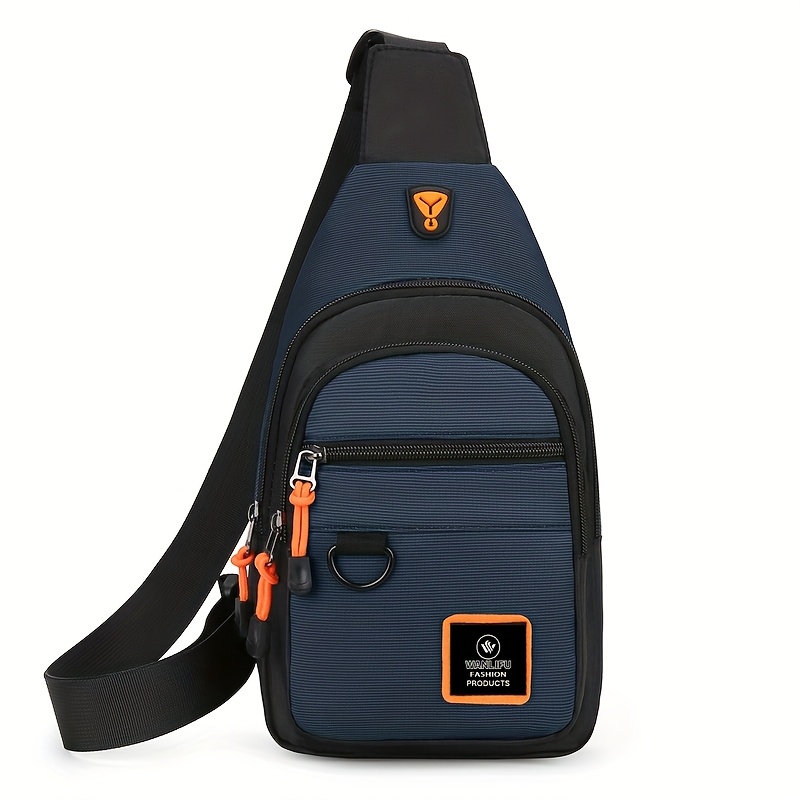 Modische Brusttasche, leichte Umhängetasche aus Nylonstoff, trendige, lässige Hüfttasche, geeignet für Ausflüge und_voghion.com