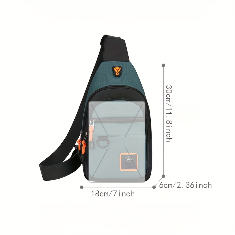Modische Brusttasche, leichte Umhängetasche aus Nylonstoff, trendige, lässige Hüfttasche, geeignet für Ausflüge und_voghion.com