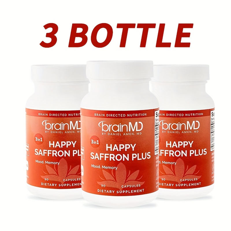 Safrankapseln, enthält Safranextrakt, Curcumin, natürliche Inhaltsstoffe zur Beruhigung der Emotionen und zur Unterstützung von Männern und Frauen – 3 Flaschen/270 Kapseln_voghion.com