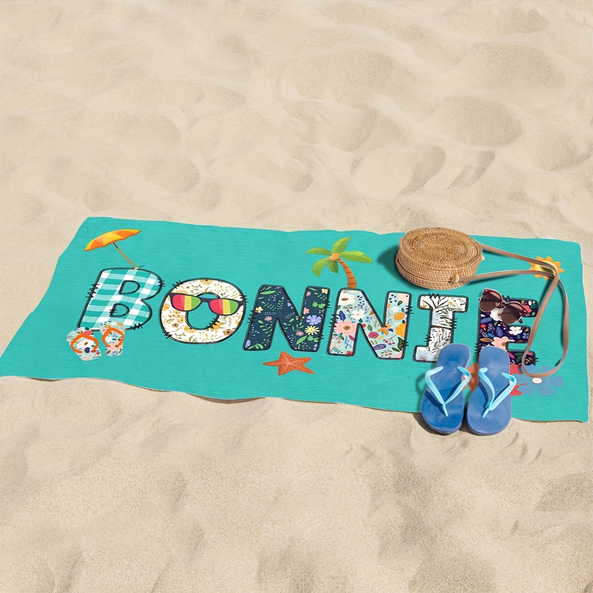Asciugamano da spiaggia in microfibra, leggero, assorbente, ad asciugatura rapida, personalizzabile con nome, 1 pezzo. Morbido asciugamano da bagno per uomo e donna, ideale per l'estate, i viaggi, la spiaggia, la piscina e lo sport._voghion.com