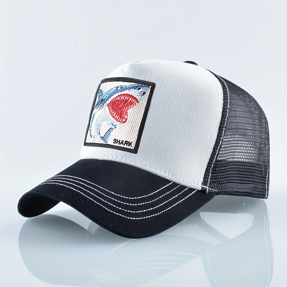 Shark Embroidered Unisex Trucker Baseball Cap product details