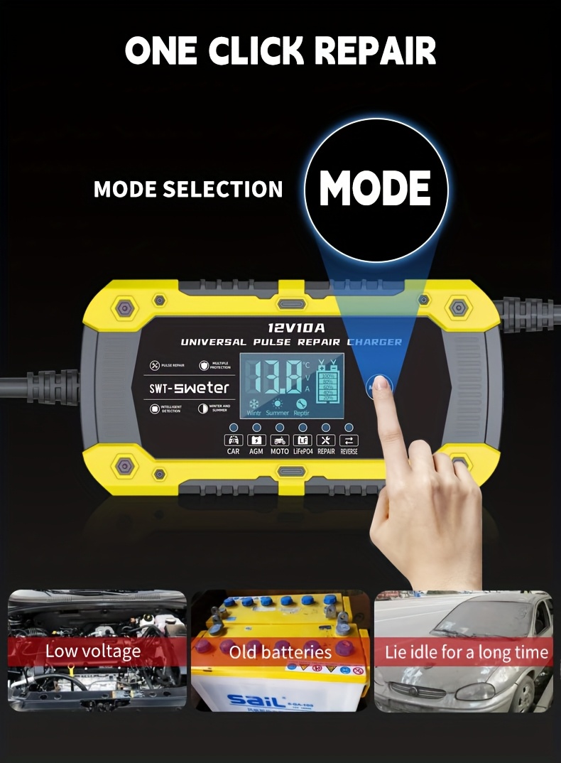 Diagram explaining Winter Mode and Summer Mode for battery charging