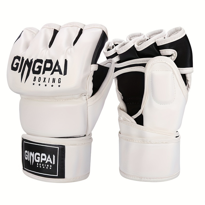 Boxing Gloves Scattered Finger Gloves Adult Men's And Women's Half Finger Training Professional Boxing Gloves_voghion.com