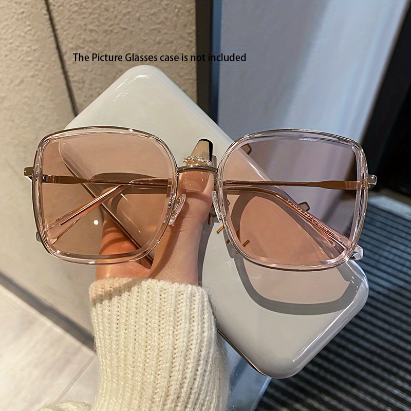 Große quadratische Gradientenmode Frauen Männer Blendschutz Sonnenbrille für Autofahren Strand Reisen_voghion.com