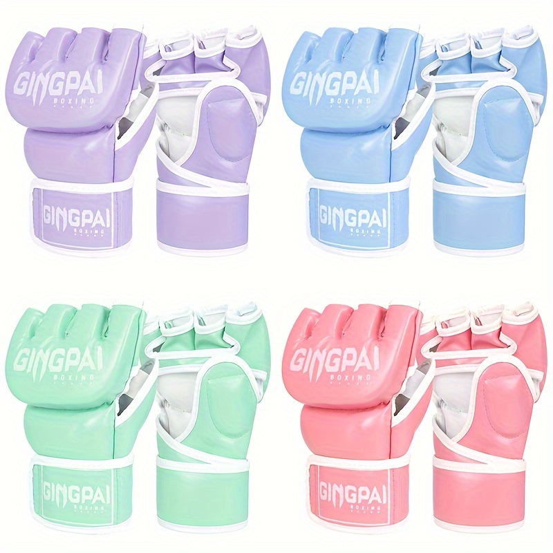 Boxing Gloves Scattered Finger Gloves Adult Men's And Women's Half Finger Training Professional Boxing Gloves_voghion.com