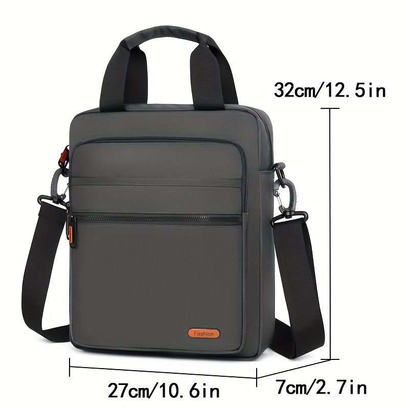 Waterdichte Oxford-aktetas voor heren, 2-in-1 handtas en crossbodytas, laptoptas met meerdere compartimenten, schoudertas voor kantoor en dagelijks gebruik._voghion.com