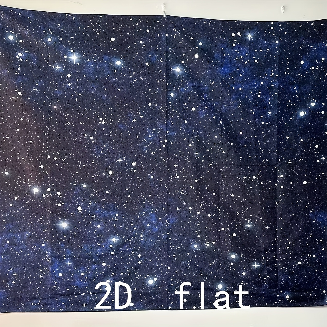 Outer Space Galaxy Tapestry Dark Blue Starry Night Sky Stars Moon Ceiling Fantasy Cosmic Universe Celestial Small Wall Hanging For Bedroom Dorm_voghion.com