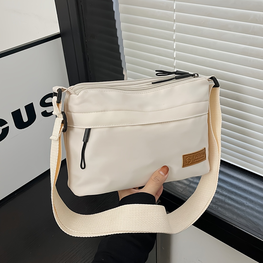 Minimalist Daily Commute Sling Bag Multi-Zipper Pocket Casual Crossbody Purse Lightweight Outdoor Travel Shoulder Handbag_voghion.com