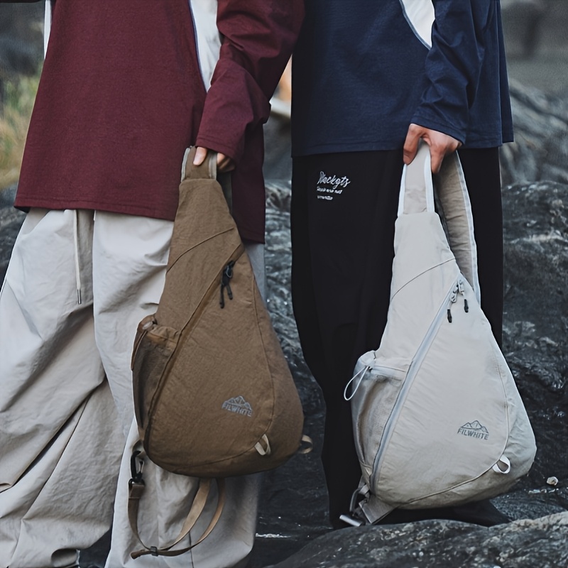 Wasserdichte Oxford-Umhängetasche mit Flaschenhalter, Unisex, großes Fassungsvermögen, verstellbarer Gurt, Outdoor-Rucksack zum Wandern, Radfahren, Laufen_voghion.com