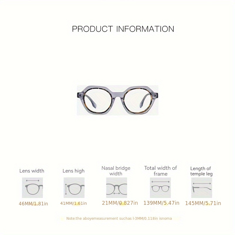 Fashionable Eyeglasses with Acetate Frame - Unisex Style_voghion.com
