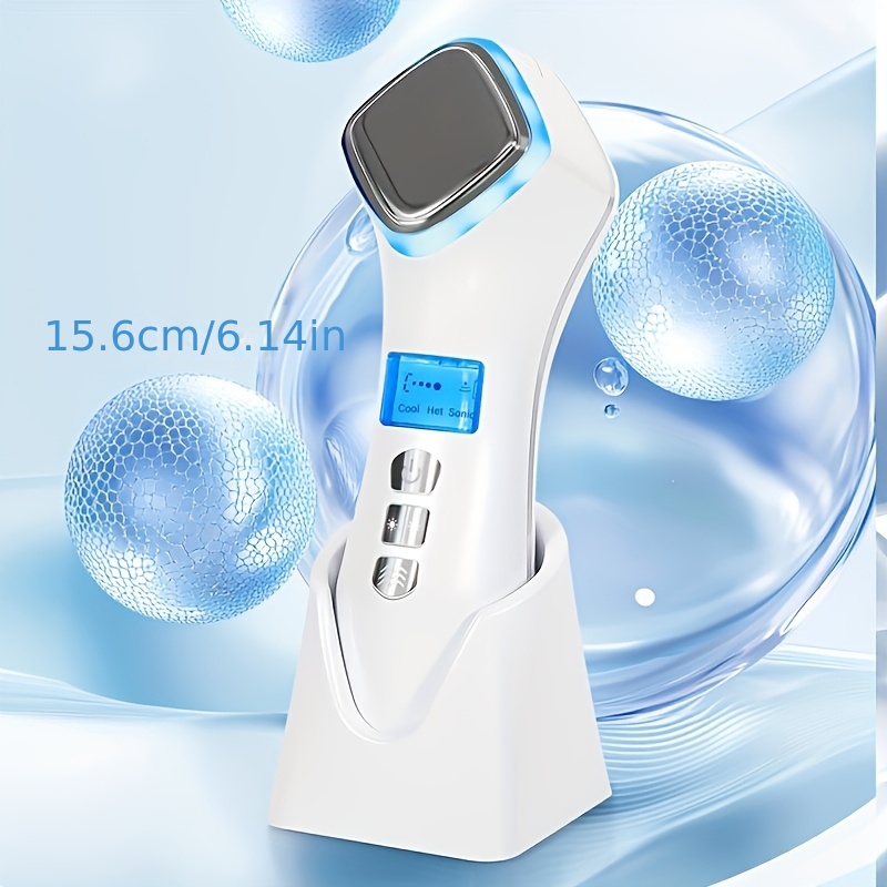 [Rechargeable Massager] Rechargeable Hot Cold Massager Portable LED Display Cleansing And Massaging With USB Charging,_voghion.com