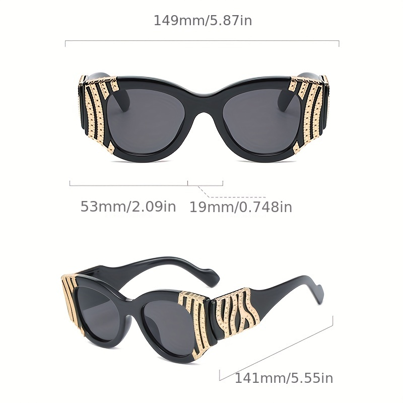 Retro ovale donne uomini catena rivetto decorazione occhiali da sole per lo shopping spiaggia festa_voghion.com