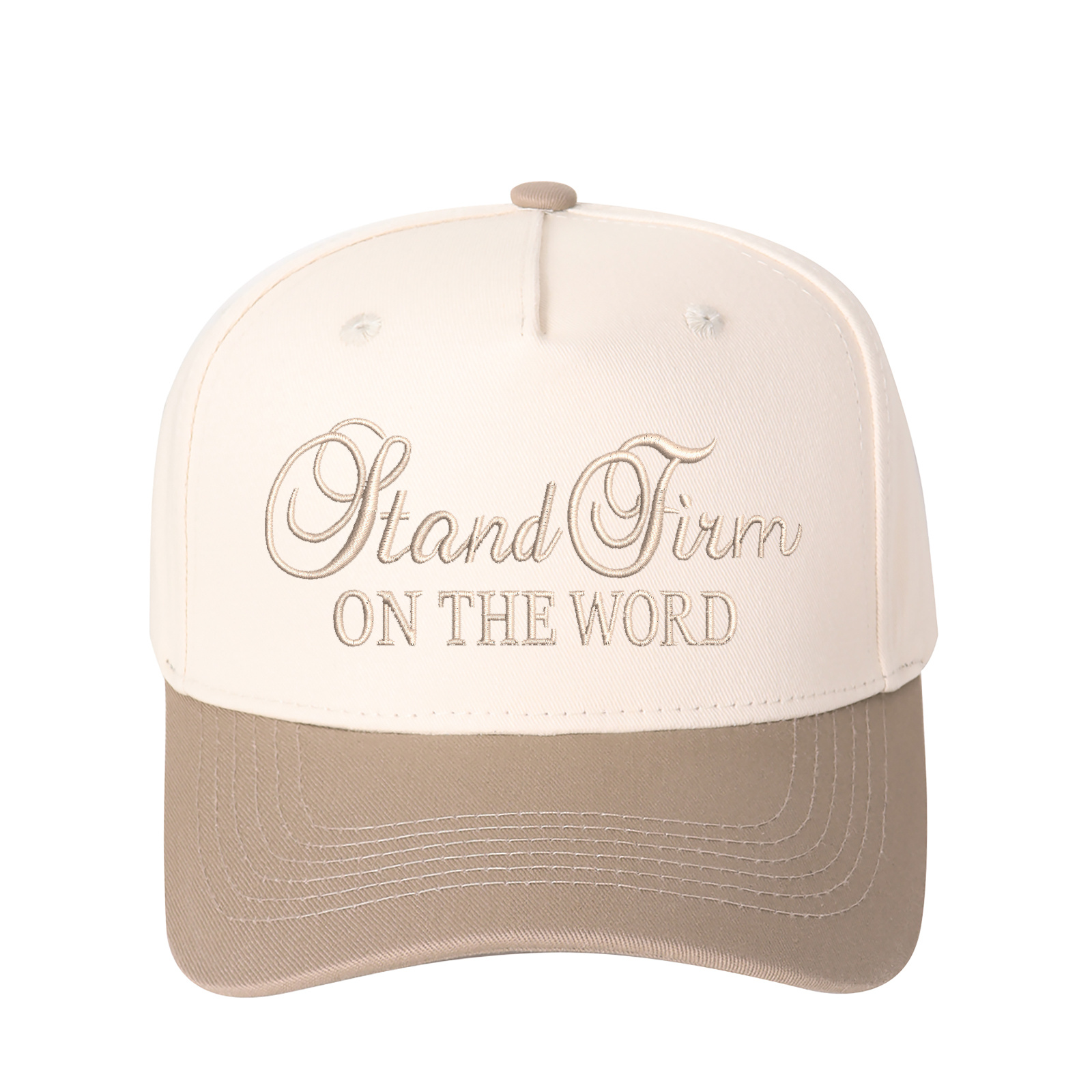 Stand Firm On The Word Embroidered Trucker Hat product details