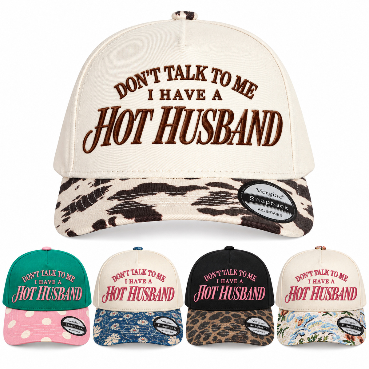 Dont Talk To Me I Have A Hot Husband 5-Panel Trucker Hat product details