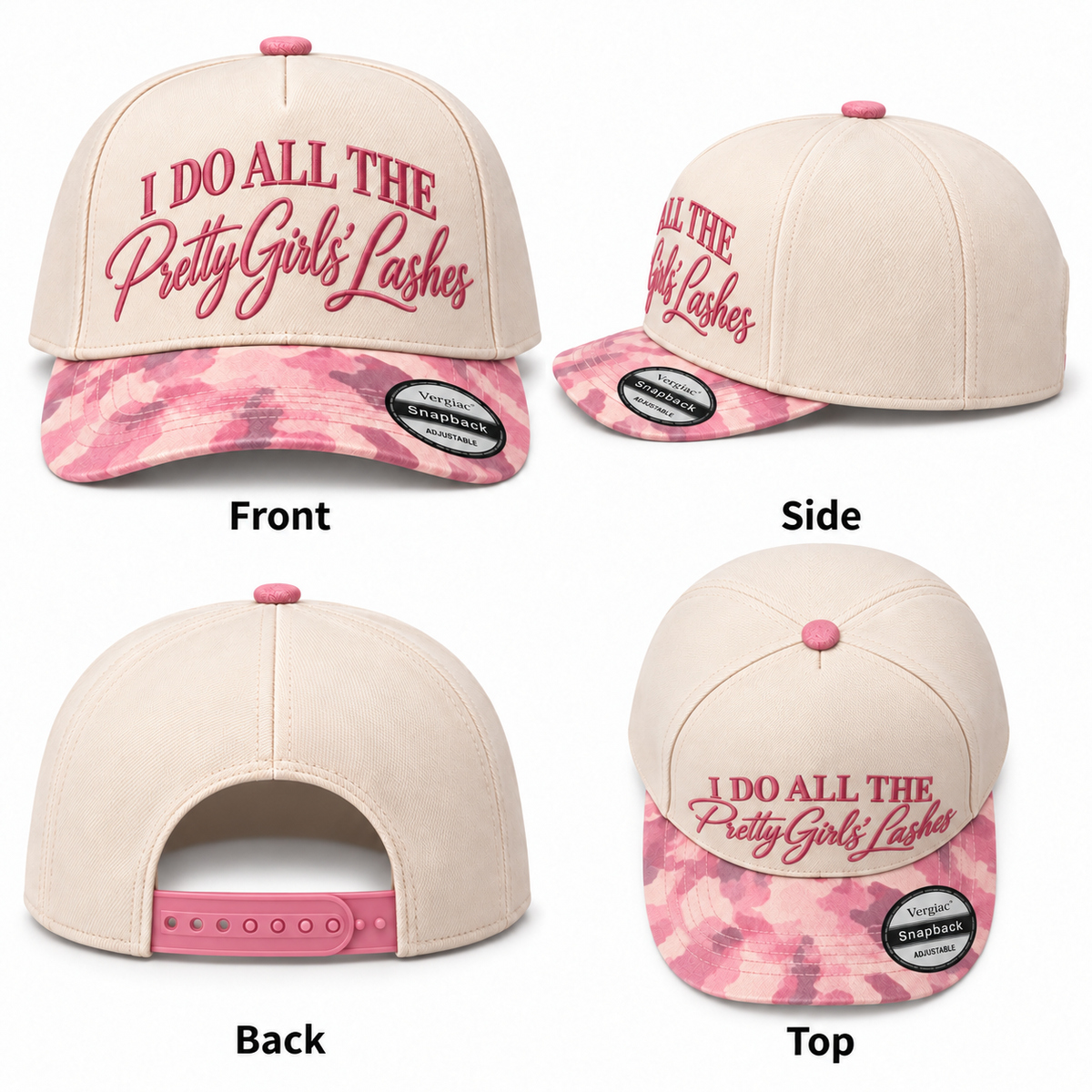 I Do All The Pretty Girls Lashes 5-Panel Trucker Hat product details