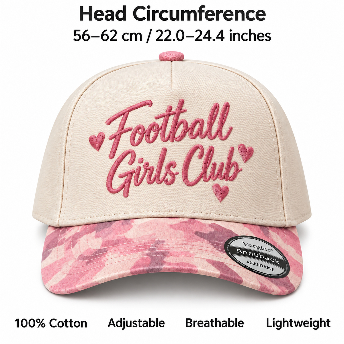 Football Girls Club 5-Panel Trucker Hat product details