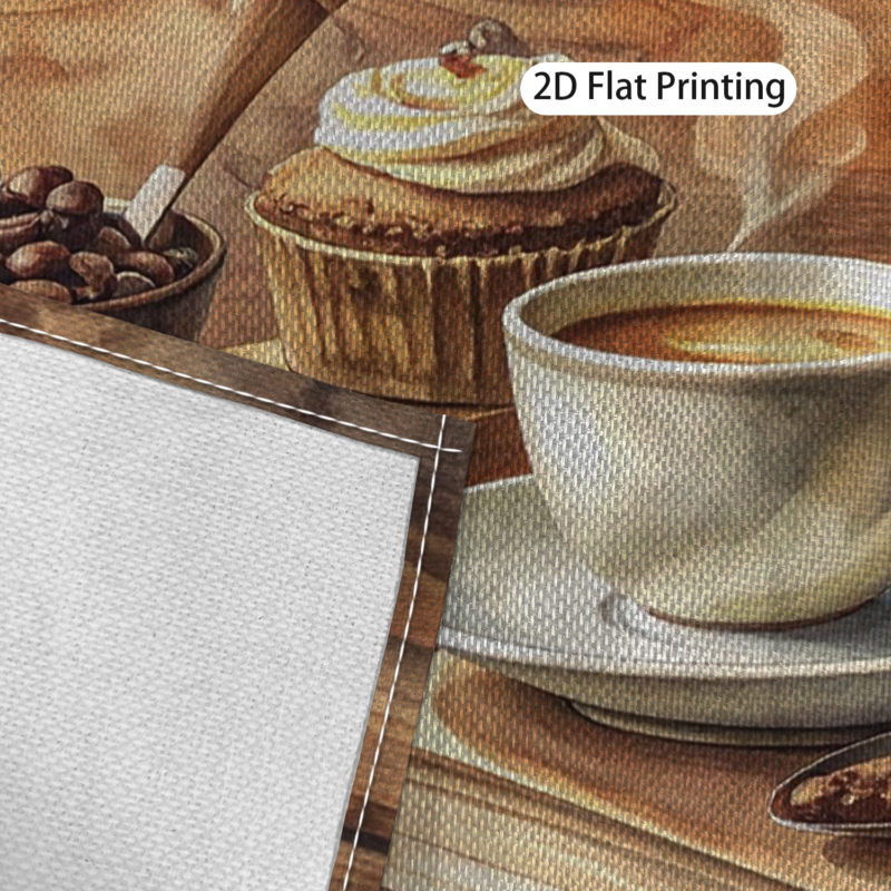 Of 4 Coffee-Themed Placemats, Measuring 30X45Cm, Perfect For Decorating Your Kitchen Dining Table, Ideal For Breakfast And Afternoon Tea_voghion.com