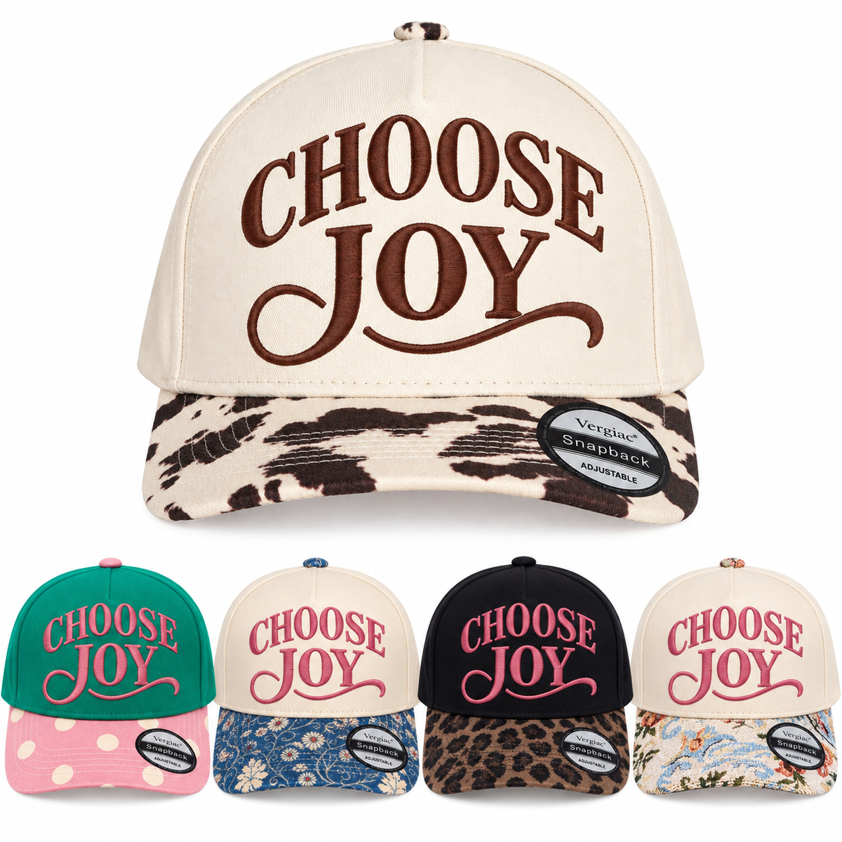 Choose Joy 5-Panel Trucker Hat product details
