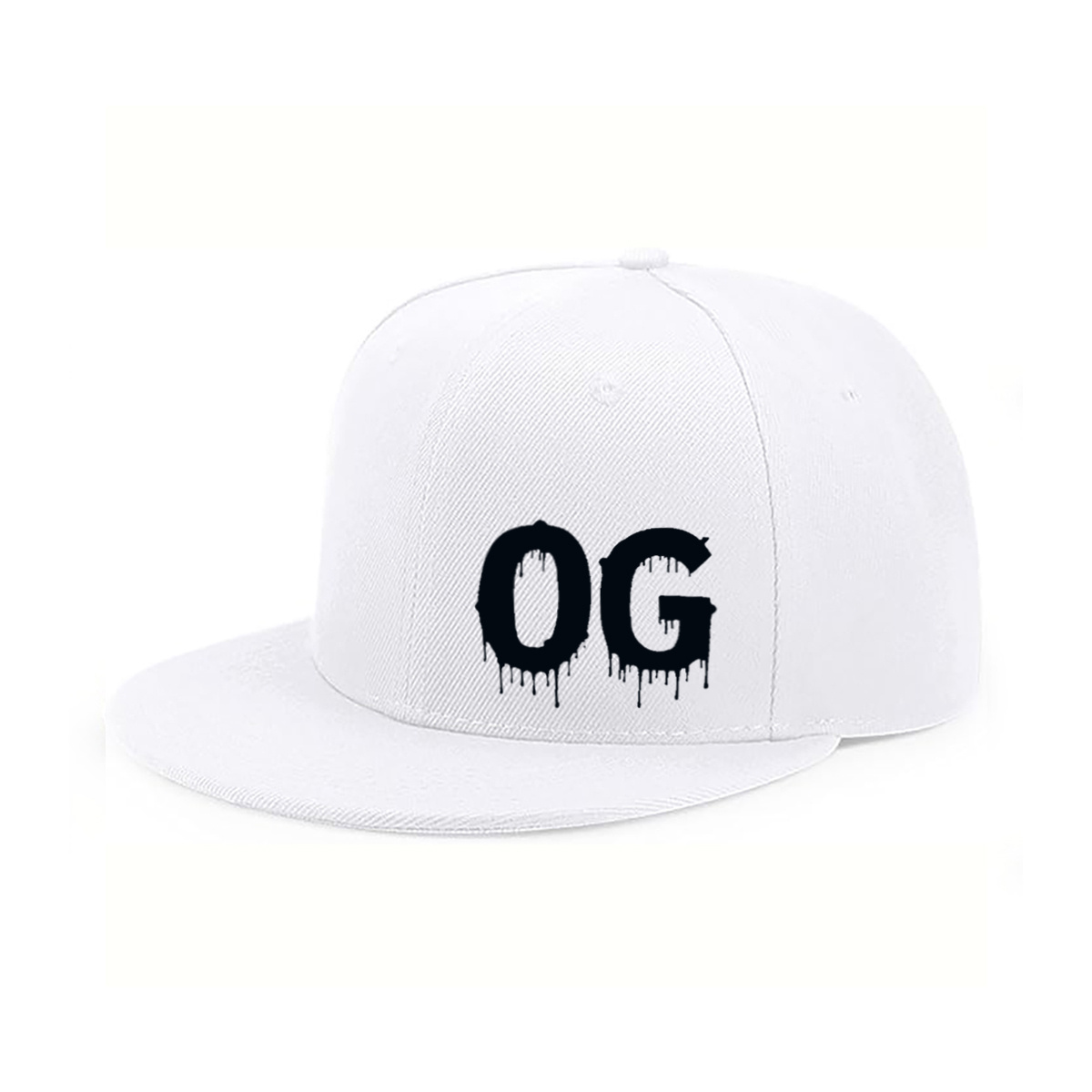 Vintage Og Dripping Print Flat Brim Snapback Hat product details