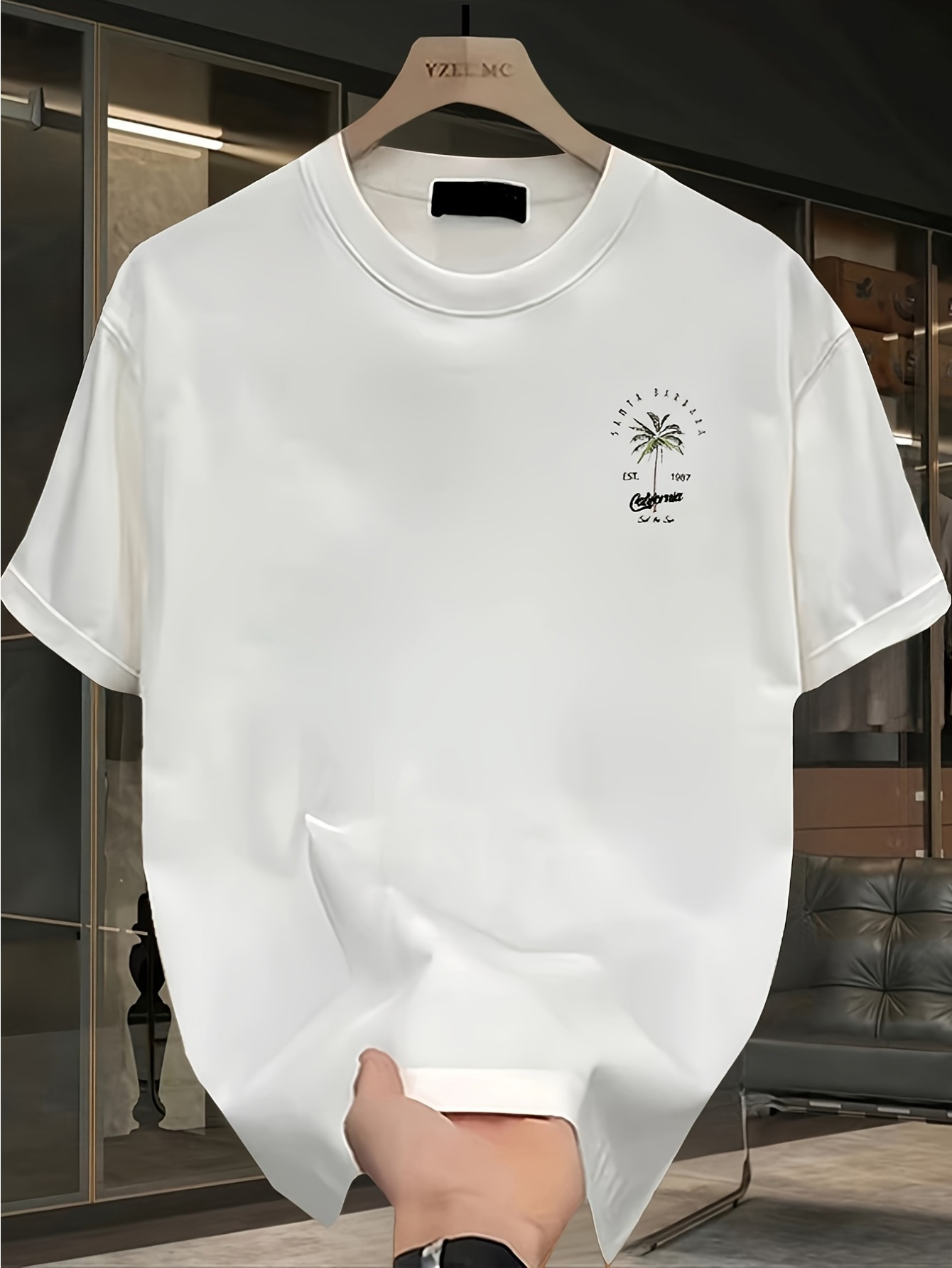 Maglietta Uomo 100% Cotone 180g Collo Tondo Stampa Trendy Fresco Nuova Collezione Estiva Vestibilità Regolare_viptrois.com