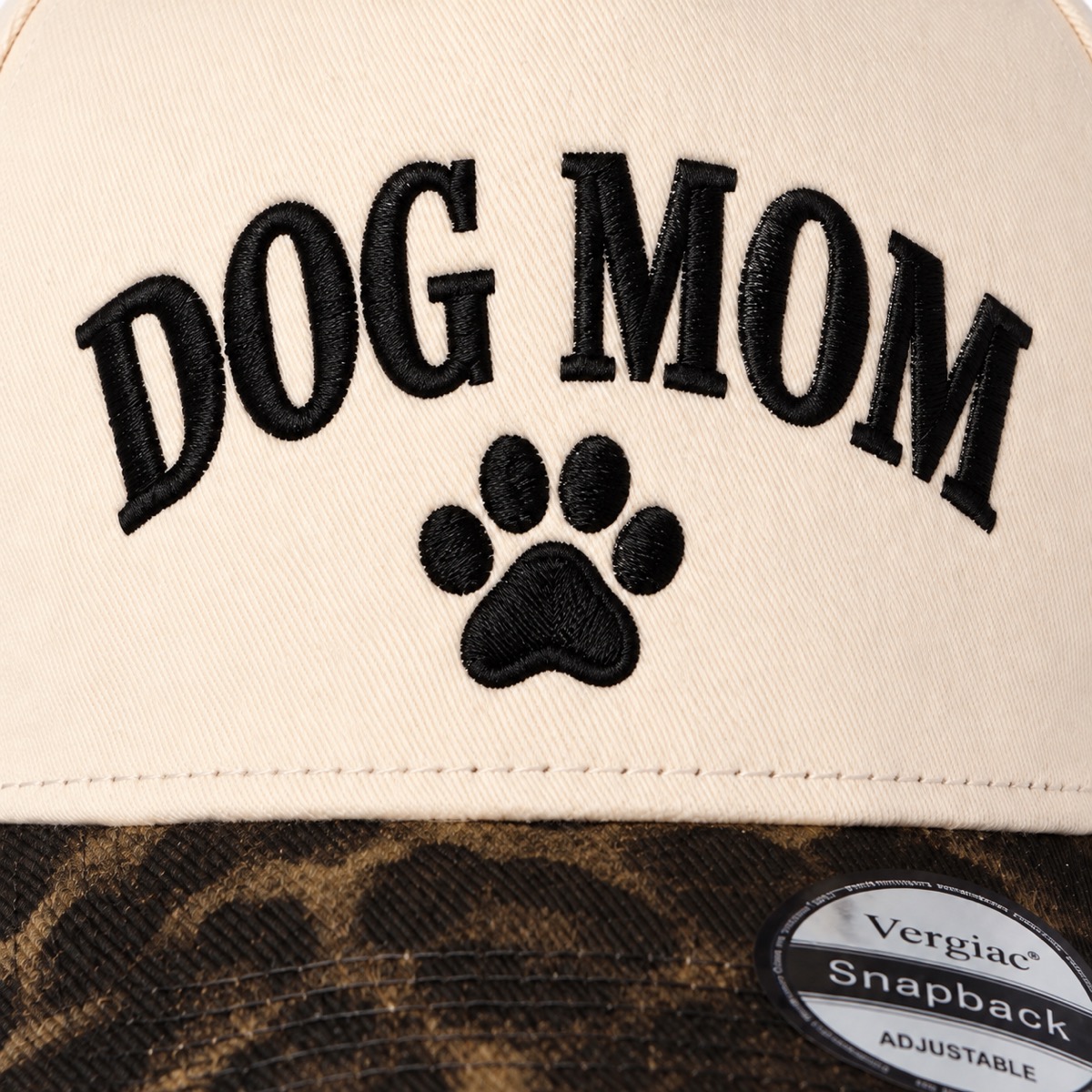 Dog Mom Paw Print 5-Panel Trucker Hat product details