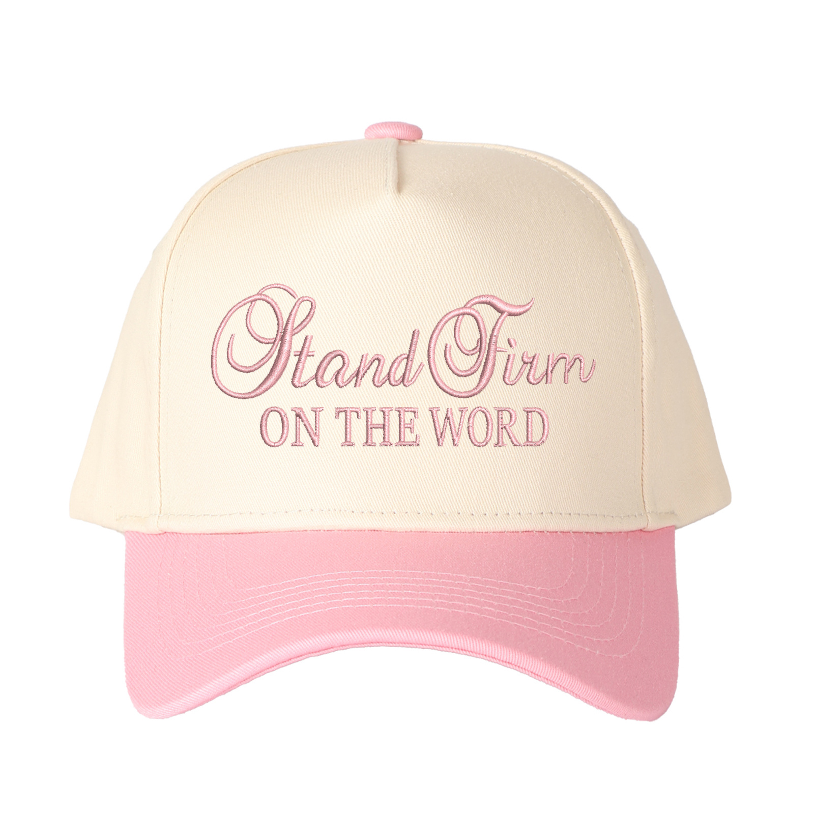 Stand Firm On The Word Embroidered Trucker Hat product details
