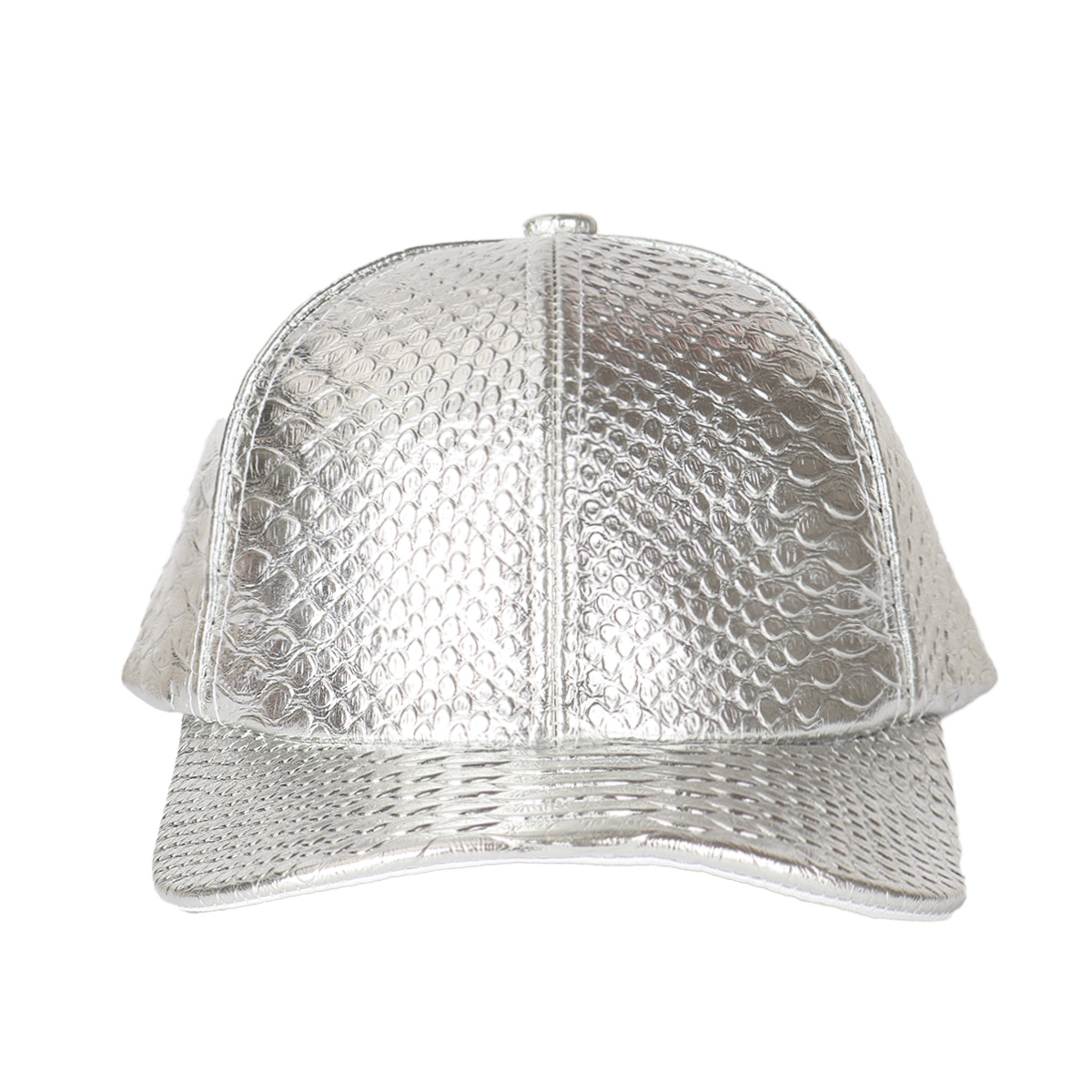 Faux Snakeskin Leather Baseball Cap product details