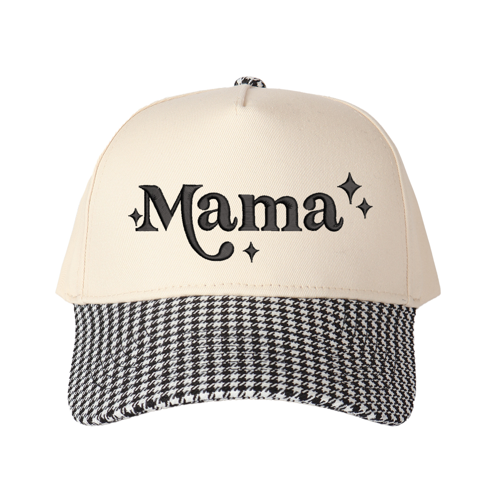 Star-accented Mama Embroidered Trucker Hat product details