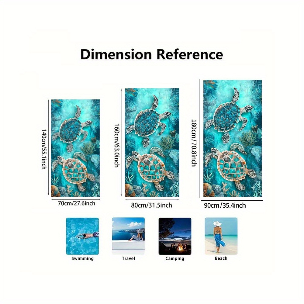 1 extra großes, schnelltrocknendes, sandfreies, leichtes Mikrofaser-Strandtuch | Polyester, modernes Design, 240 g/m², ideal für Reisen, Outdoor-Aktivitäten und Schwimmen_voghion.com