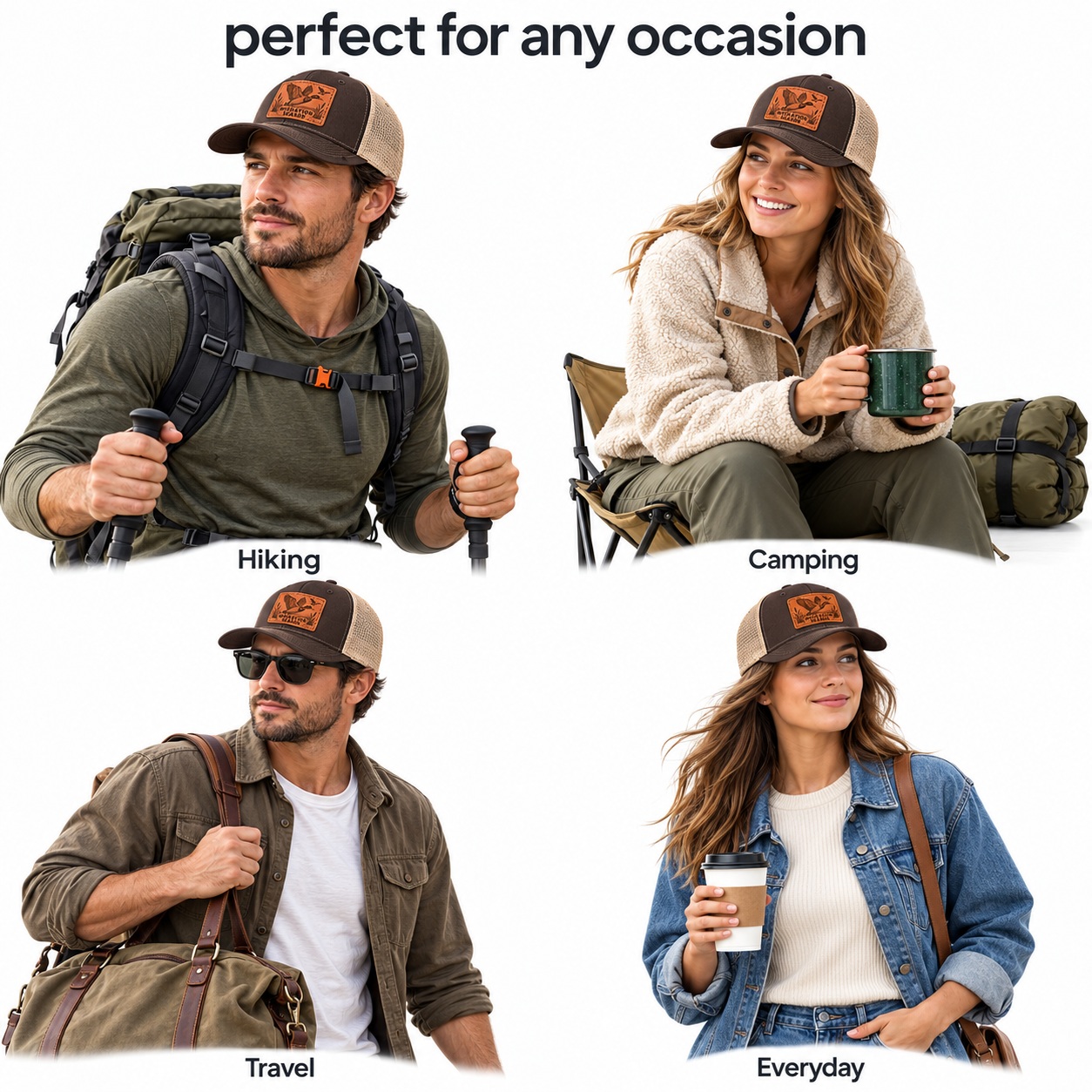 Migration Season Leather Patch Trucker Hat product details