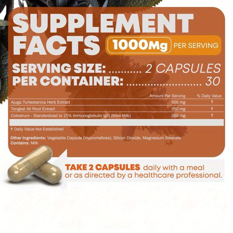 Textin 1000 mg + Danshen-Komplex | Unterstützt die Muskelgesundheit | 60 Kapseln | Vitamine und Nahrungsergänzungsmittel | Lokales Lager_voghion.com