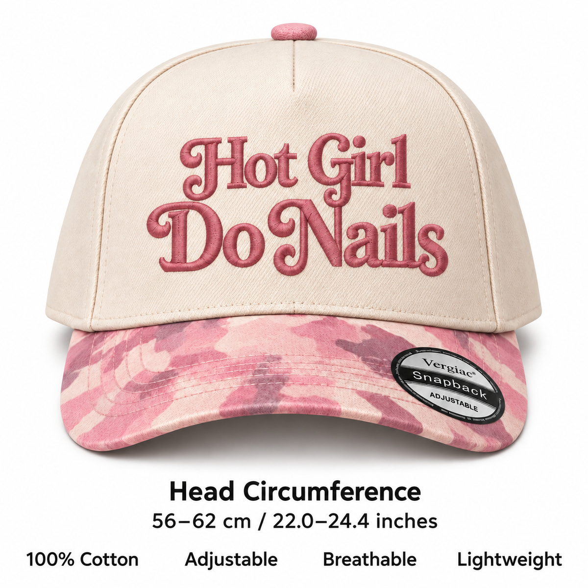 Hot Girl Do Nails Vintage 5-Panel Trucker Hat product details