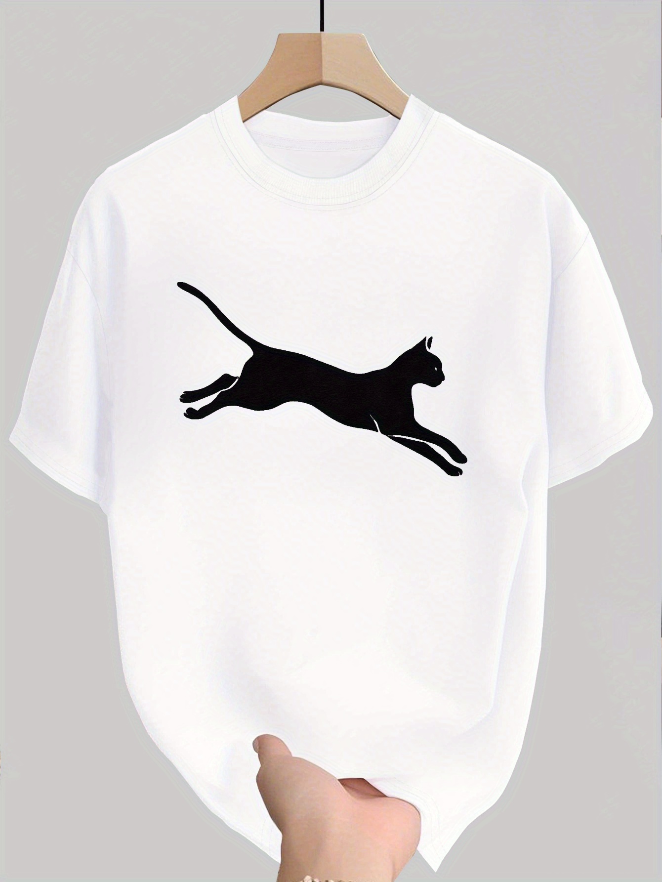 T-shirt da uomo taglie forti 100% cotone, morbida e comoda, a maniche corte, per l'estate._voghion.com